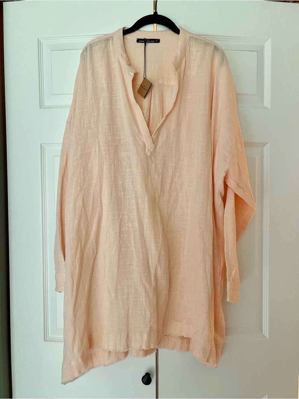 NWT Saint Julien Peach Cotton Tunic Dress
